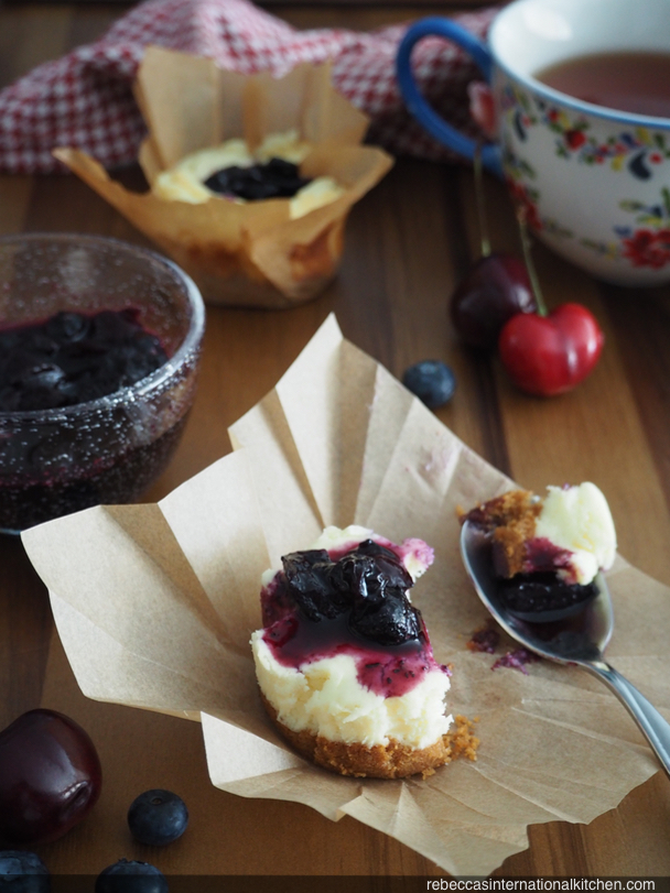 Easy Mini Cheesecakes with Berry Topping